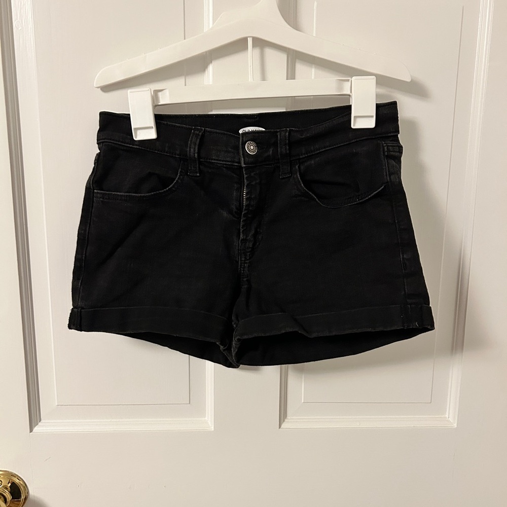 Classic Black Denim Women's Shorts